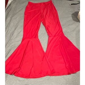 Avalanche Red Flare Bell Bottom L/XXL Pants Stetchy New Groovy